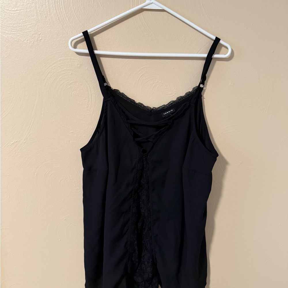 Torrid Black Lace Detail Camisole